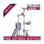 Cat Tree, 145cm Cat Scratch Posts Multi-Level Stable Cat Climbing Tower Cat Activity Trees with Ladder, Indoor Pet Activity Furniture Play House for Kitty Kitten (FREE POSTAGE) Image 6