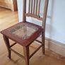 Antique Vintage Chair with Rattan Woven Seat Pad Image 7