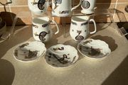 Royal Tara "Book of Kells" 5 Mugs &amp; 3 Shell shaped dishes as New