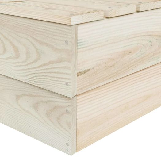 Garden 2-Seater Pallet Sofa Impregnated Spruce Wood