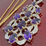 Silver Amethyst & Zircon Filigree Pendant by Harry Ivens Image 7