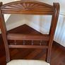 Antique occasional chair in French oak and cream upholstery seat IN EXCELLENT CONDITION Image 2