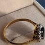 Vintage 18 ct gold Diamond Sapphire ring size R1/2 Image 10