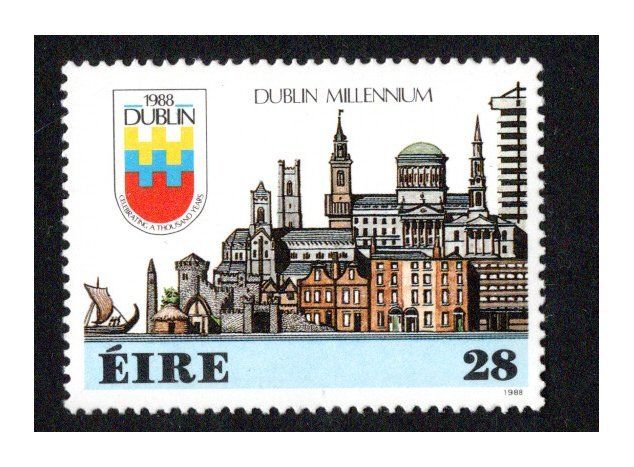 1988 Ireland Dublin Millennium Commemorative Stamp Mint Never Hinged (MNH)