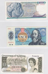 Lot of 22 notes of different countries - Listed