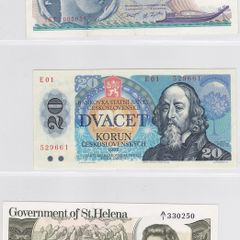 Lot of 22 notes of different countries - Listed