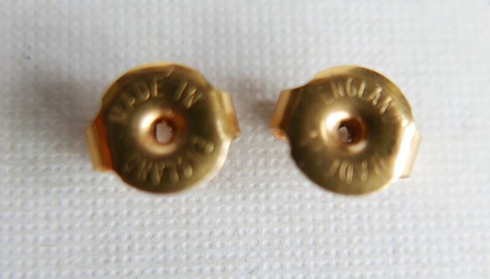 Quartz Crystal October Birthstone, 24kt Gold Plated  Earrings