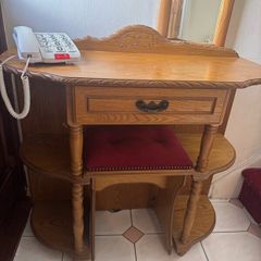 hallway console table with seat
