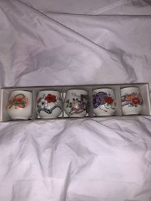 Japanese made - boxed Sake ornamental cups