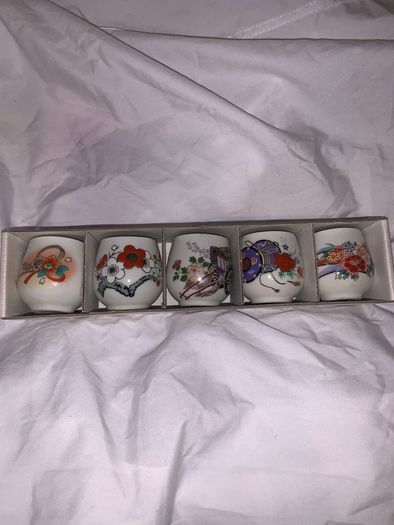 Japanese made - boxed Sake ornamental cups
