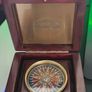 Vintage Mahogany Wood Desk Compass Image 2