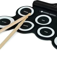 Electronic Drum Mat Portable Roll Up Digital Music Pad Instrument for Beginners and Children  Learn to Play and Record your Own Beats Digital Snare Tom Crash Ride Pedal Sticks