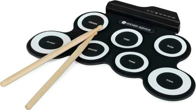 Electronic Drum Mat Portable Roll Up Digital Music Pad Instrument for Beginners and Children  Learn to Play and Record your Own Beats Digital Snare Tom Crash Ride Pedal Sticks