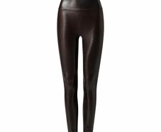 Spanx faux leather snake print leggins size xl