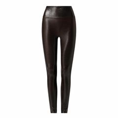 Spanx faux leather snake print leggins size xl
