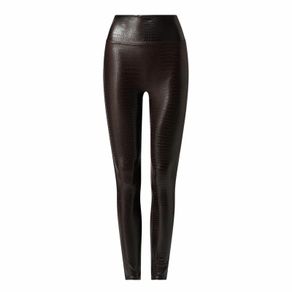 Spanx faux leather snake print leggins size xl