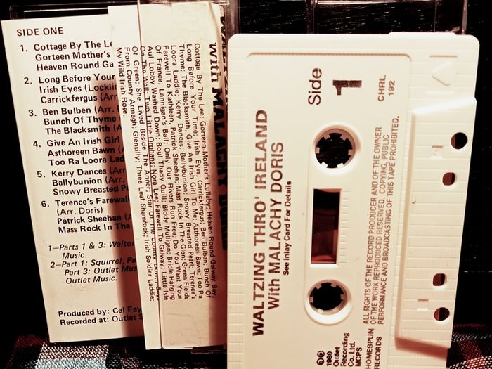 1989. Malachy Doris. Waltzing Thro'  Ireland. Vol. 3 Cassette Tape.