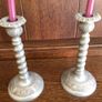 2 vintage Small taper candle stick holders Image 2