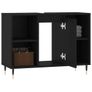 Bathroom Cabinet Black 80x33x60 cm Engineered Wood Image 3