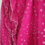 Vintage Hot Pink with Gold metallic Floral Dots Sz 12 UK Image 7