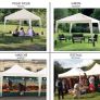 3x3m Pop Up Gazebo with 4 Leg Weight Bags, Folding Party Tent for Garden Outdoor, White (FREE POSTAGE) Image 2