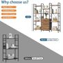 Bookcase with 4 Fabric Drawers Standing Shelf Shelf, Kitchen Shelf for Living Room 100 W x 142 cm Image 3