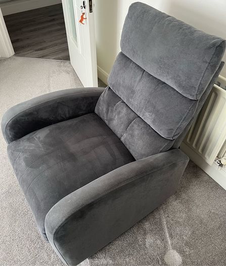 Grey Fabric Recliner  Chair
