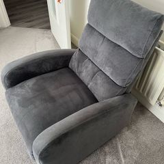 Grey Fabric Recliner  Chair