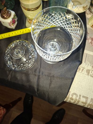 Crystal Glass Lidded Pedestal Sweet Jar Lidded Bowl Dish, No Chips Or Cracks, Postage Available,