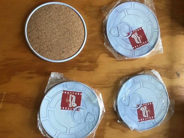 Mahou Beer Metal Coaster Set (4)