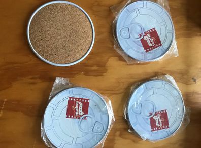 Mahou Beer Metal Coaster Set (4)