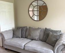 4 seater and 2 seater grey sofa.