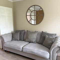 4 seater and 2 seater grey sofa.