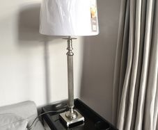 Tall Silver Table Lamp