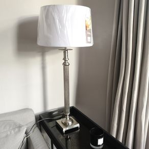 Tall Silver Table Lamp