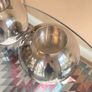 Pair of Vintage 90's Ikea Aluminium Nassjo Sphere Candle Holders Image 4