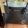 Michael Kors Mercer Large Pebbled Leather Accordion Satchel Tote Black Image 6
