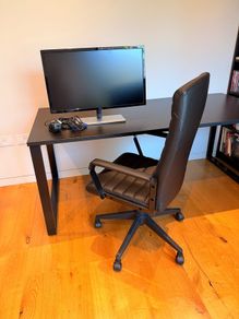 Home Desk 80x180cm, Chair and Monitor