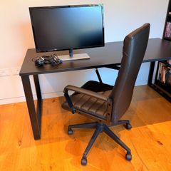 Home Desk 80x180cm, Chair and Monitor