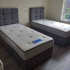 Grey Single beds