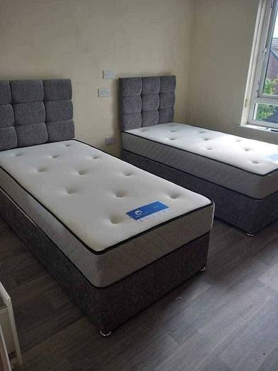 Single bed with mattress brand new available in many colors