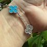 Natural Stone Clover Bracelet Image 5