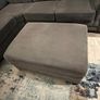 Grey corner sofa with matching footstool Image 4