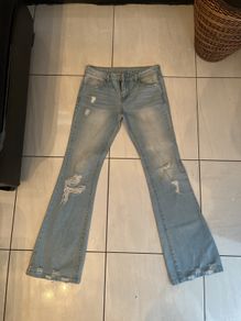 Jeans and 2 denim skirts