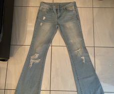 Jeans and 2 denim skirts
