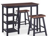 Bar Set 3 Pieces MDF Black