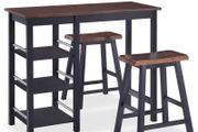 Bar Set 3 Pieces MDF Black