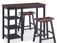 main image for ad Bar Set 3 Pieces MDF Black