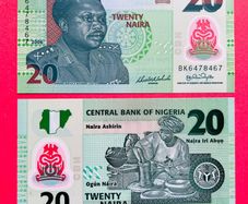 Nigeria  20 Naira  2006 Polymer / Plastic. (uncirculated )
