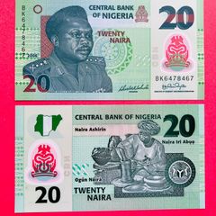Nigeria  20 Naira  2006 Polymer / Plastic. (uncirculated )